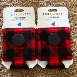Red and Black Plaid PopSockets PopThirst